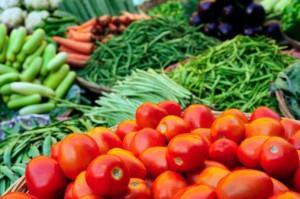 VEGETABLES AT THE MARKET